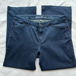 Eddie Bauer Curvy Trouser Jeans Womens Size P18 Blue